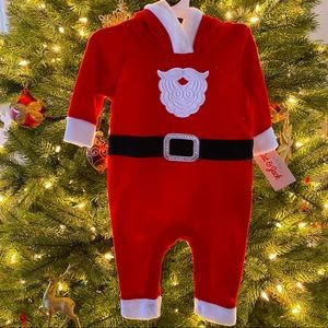 NWT Cat & Jack Baby Santa Claus Onsie Outfit
